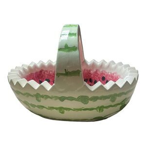 Vintage Watermelon Ceramic Bowel with handle